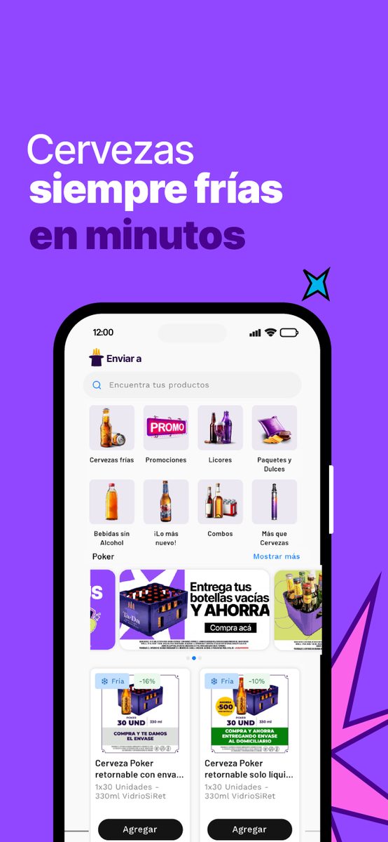 TaDa Delivery app interface